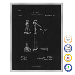 1891 Exercising Apparatus Old Patent Art Print on Canvas Custom Framed Vintage Home Decor Wall Decoration Great for Gifts