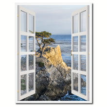 Load image into Gallery viewer, Monterey Beach View Picture French Window Canvas Print with Frame Gifts Home Decor Wall Art Collection
