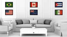 Load image into Gallery viewer, Cook Islands Country Flag Texture Canvas Print with Black Picture Frame Home Decor Wall Art Decoration Collection Gift Ideas
