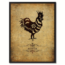Load image into Gallery viewer, Zodiac Rooster Horoscope Canvas Print, Black Picture Frame Home Decor Wall Art Gift
