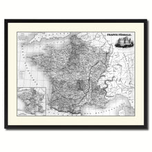 Load image into Gallery viewer, Mideavel France Crusades Vintage B&amp;W Map Canvas Print, Picture Frame Home Decor Wall Art Gift Ideas
