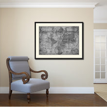 Load image into Gallery viewer, World Vintage B&amp;W Map Canvas Print, Picture Frame Home Decor Wall Art Gift Ideas
