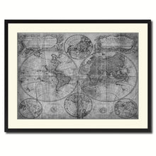 Load image into Gallery viewer, World Vintage B&amp;W Map Canvas Print, Picture Frame Home Decor Wall Art Gift Ideas
