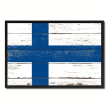 Load image into Gallery viewer, Finland Country National Flag Vintage Canvas Print with Picture Frame Home Decor Wall Art Collection Gift Ideas
