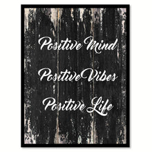 Load image into Gallery viewer, Positive mind positive vibes positive life Motivational Quote Saying Canvas Print with Picture Frame Home Decor Wall Art
