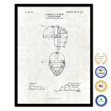Load image into Gallery viewer, 1907 Catcher&#39;s Mask Old Patent Art Print on Canvas Custom Framed Vintage Home Decor Wall Decoration Great for Gifts
