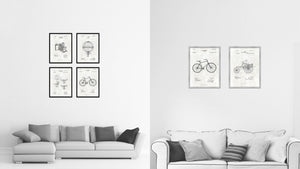 1894 Bicycle Old Patent Art Print on Canvas Custom Framed Vintage Home Decor Wall Decoration Great for Gifts