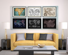 Load image into Gallery viewer, Canada Alaska Vintage Vivid Sepia Map Canvas Print, Picture Frames Home Decor Wall Art Decoration Gifts
