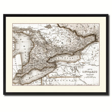 Load image into Gallery viewer, Ontario Canada Vintage Sepia Map Canvas Print, Picture Frame Gifts Home Decor Wall Art Decoration
