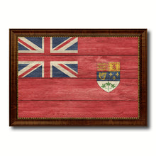 Load image into Gallery viewer, Canadian Red Ensign City Canada Country Texture Flag Canvas Print Brown Picture Frame
