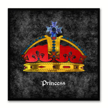 Load image into Gallery viewer, Princess Black Canvas Print Black Frame Kids Bedroom Wall Home Décor
