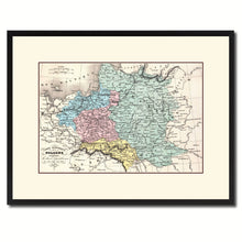 Load image into Gallery viewer, Poland Prussia Germany Vintage Antique Map Wall Art Home Decor Gift Ideas Canvas Print Custom Picture Frame
