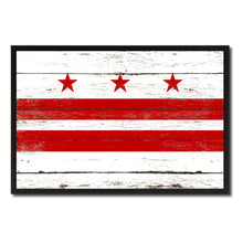 Load image into Gallery viewer, Washington DC Flag Vintage Canvas Print with Black Picture Frame Home Decor Wall Art Collectible Decoration Artwork Gifts
