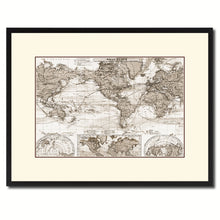 Load image into Gallery viewer, World Ocean Currents Vintage Sepia Map Canvas Print, Picture Frame Gifts Home Decor Wall Art Decoration
