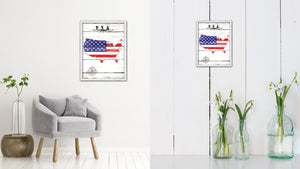 USA Flag Gifts Home Decor Wall Art Canvas Print with Custom Picture Frame