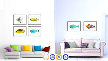 Load image into Gallery viewer, Aqua Tropical Fish Painting Reproduction Gifts Home Decor Wall Art Canvas Prints Picture Frames
