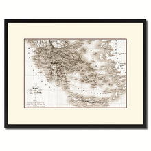 Load image into Gallery viewer, Greece Vintage Sepia Map Canvas Print, Picture Frame Gifts Home Decor Wall Art Decoration
