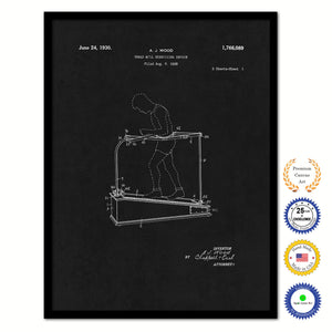 1930 Tread Mill Exercising Device Old Patent Art Print on Canvas Custom Framed Vintage Home Decor Wall Decoration Great for Gifts