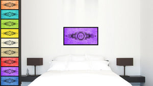 Alphabet Letter H Purple Canvas Print Black Frame Kids Bedroom Wall Décor Home Art