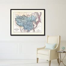 Load image into Gallery viewer, China Japan Korea Vintage Antique Map Wall Art Home Decor Gift Ideas Canvas Print Custom Picture Frame
