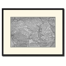 Load image into Gallery viewer, Maryland Vintage B&amp;W Map Canvas Print, Picture Frame Home Decor Wall Art Gift Ideas
