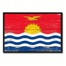 Load image into Gallery viewer, Kiribati Country National Flag Vintage Framed Canvas Print Home Decor Wall Art
