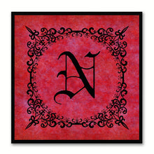 Load image into Gallery viewer, Alphabet N Red Canvas Print Black Frame Kids Bedroom Wall Décor Home Art

