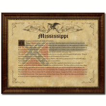 Load image into Gallery viewer, Mississippi Vintage History Flag Canvas Print, Picture Frame Gift Ideas Home Décor Wall Art Decoration
