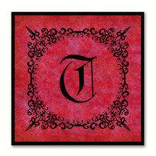Load image into Gallery viewer, Alphabet T Red Canvas Print Black Frame Kids Bedroom Wall Décor Home Art
