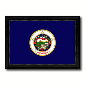 Mississippi State Flag Canvas Print with Custom Black Picture Frame Home Decor Wall Art Decoration Gifts