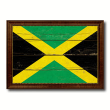 Load image into Gallery viewer, Jamaica Country Flag Vintage Canvas Print with Brown Picture Frame Home Decor Gifts Wall Art Decoration Artwork
