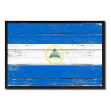 Load image into Gallery viewer, Nicaragua Country National Flag Vintage Canvas Print with Picture Frame Home Decor Wall Art Collection Gift Ideas

