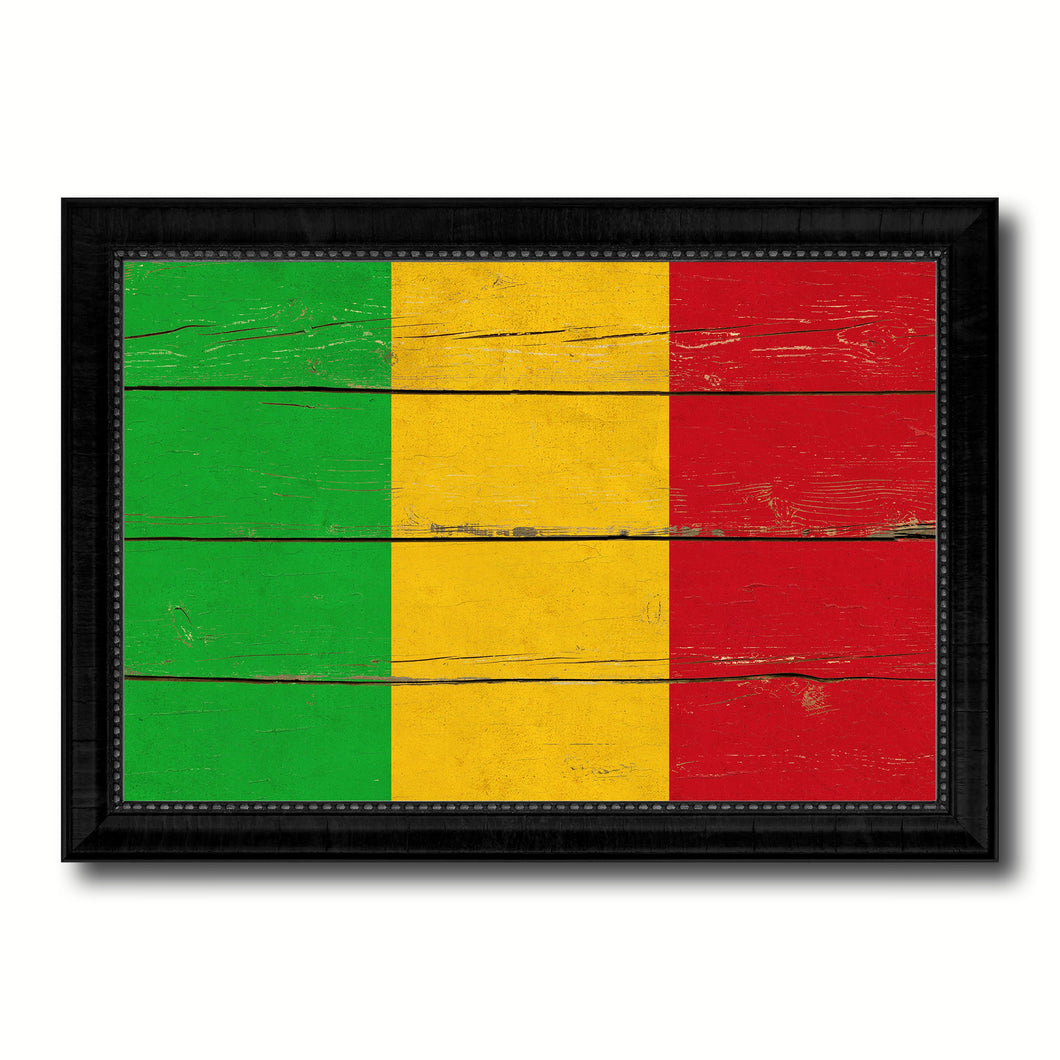 Mali Country Flag Vintage Canvas Print with Black Picture Frame Home Decor Gifts Wall Art Decoration Artwork