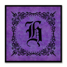Load image into Gallery viewer, Alphabet H Purple Canvas Print Black Frame Kids Bedroom Wall Décor Home Art
