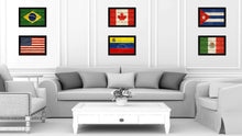 Load image into Gallery viewer, Venezuela Country Flag Texture Canvas Print with Black Picture Frame Home Decor Wall Art Decoration Collection Gift Ideas
