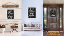 Load image into Gallery viewer, Rule the world start with coffee Motivational Quote Saying Canvas Print with Picture Frame Home Decor Wall Art
