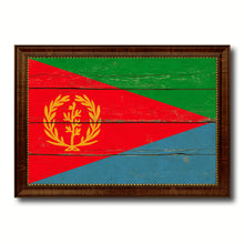 Load image into Gallery viewer, Eritrea Country Flag Vintage Canvas Print with Brown Picture Frame Home Decor Gifts Wall Art Decoration Artwork
