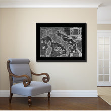 Load image into Gallery viewer, Italy Vintage Monochrome Map Canvas Print, Gifts Picture Frames Home Decor Wall Art
