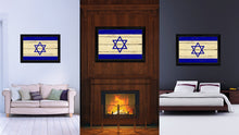 Load image into Gallery viewer, Israel Country Flag Vintage Canvas Print with Black Picture Frame Home Decor Gifts Wall Art Decoration Artwork
