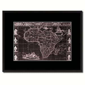 Africa Vintage Vivid Sepia Map Canvas Print, Picture Frames Home Decor Wall Art Decoration Gifts