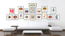 Load image into Gallery viewer, Alphabet Letter E Orange Canvas Print Black Frame Kids Bedroom Wall Décor Home Art
