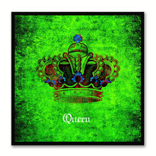 Load image into Gallery viewer, Queen Green Canvas Print Black Frame Kids Bedroom Wall Home Décor

