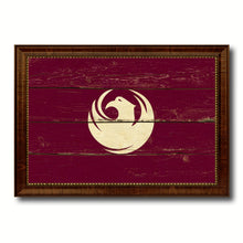 Load image into Gallery viewer, Phoenix City Arizona State Vintage Flag Canvas Print Brown Picture Frame
