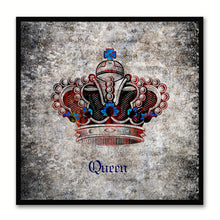 Load image into Gallery viewer, Queen Black Canvas Print Black Frame Kids Bedroom Wall Home Décor
