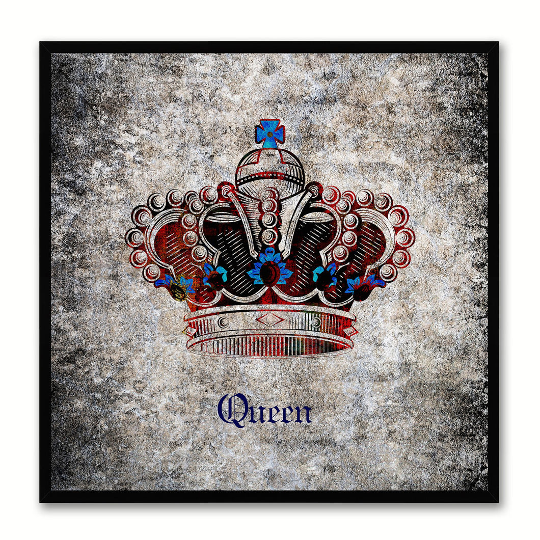 Queen Black Canvas Print Black Frame Kids Bedroom Wall Home Décor