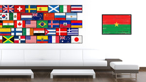 Burkina Faso Country National Flag Vintage Canvas Print with Picture Frame Home Decor Wall Art Collection Gift Ideas