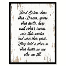 Load image into Gallery viewer, Good Sisters Share Their Dreams Quote Saying Home Decor Wall Art Gift Ideas 111746
