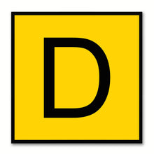 Load image into Gallery viewer, Alphabet D Yellow Canvas Print Black Frame Kids Bedroom Wall Décor Home Art
