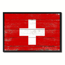 Load image into Gallery viewer, Switzerland Country National Flag Vintage Canvas Print with Picture Frame Home Decor Wall Art Collection Gift Ideas
