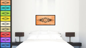 Alphabet Letter S Orange Canvas Print, Black Custom Frame